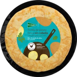 Tortilla de patata sin cebolla sin gluten 4 raciones envase 600 g -