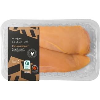 Pechuga entera de pollo campero peso aproximado bandeja 500 g -