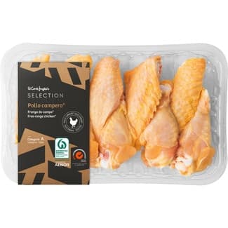 Alas partidas de pollo campero peso aproximado bandeja 500 g -