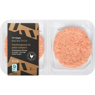 Hamburguesa de pollo campero sin gluten y sin lactosa 2 unidades bandeja 250 g -