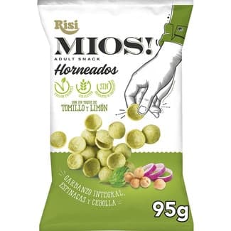 Chips de garbanzo, espinaca y cebolla con un toque de tomillo y limón Sin Gluten bolsa 95 g -