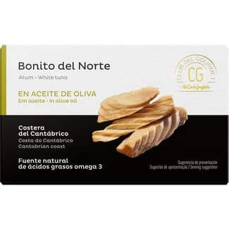 Bonito del norte en aceite de oliva lata 80 g neto escurrido -