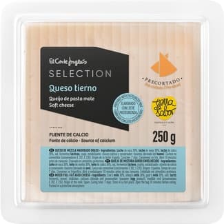 Queso tierno mezcla madurado graso elaborado con leche pasteurizada precortado cuña 250 g -
