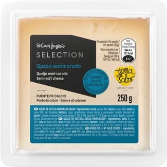 Queso semicurado mezcla madurado graso elaborado con leche pasteurizada cuña 250 g -