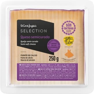 Queso semicurado mezcla madurado graso sin lactosa precortado cuña 250 g elaborado con leche pasteurizada -