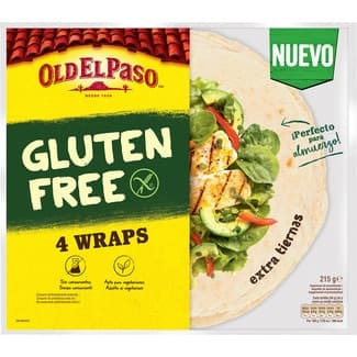 Wraps sin gluten 4 unidades caja 215 g -