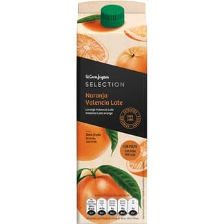 Zumo de naranja Valencia Late 100% exprimido con pulpa brik 1 l -