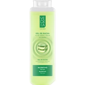 Gel de baño regenerante con aloe vera y soja pH neutro para piel seca botella 750 ml -