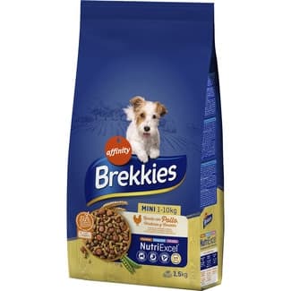 Mini pienso para perros adultos tamaño mini con pollo verduras y cereales bolsa 1,5 kg -