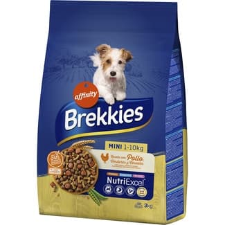 Mini pienso para perros adultos tamaño mini con pollo verduras y cereales bolsa 3 kg -
