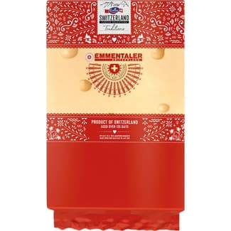 Queso suizo emmental elaborado con leche cruda DOP en barra -