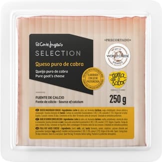 Queso puro de cabra madurado graso elaborado con leche pasteurizada precortado cuña 250 g -