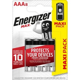 Pilas alcalinas Max +power AAA (lr3) blister 8 unidades -