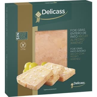 Foie gras entero de pato mi cuit al Pedro Ximénez sin gluten envase 80 g -
