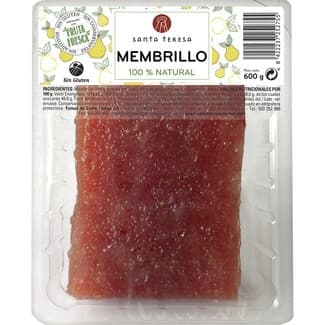 Membrillo 100% natural sin aditivos sin gluten envase 600 g -
