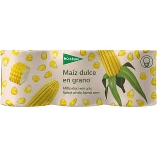 Maíz dulce en grano pack 3 lata 140 g neto escurrido -