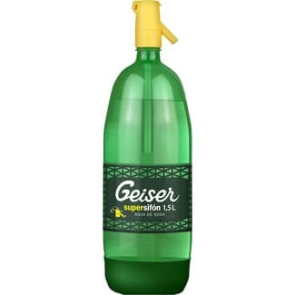 Agua de soda geiser botella 1,5 l con dosificador sifón -