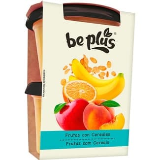 Tarrinas de frutas con cereales sin gluten desde 4 meses pack 2 envases 200 g -