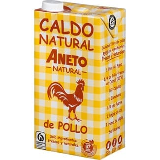 Caldo de pollo 100% natural sin gluten y sin lactosa envase 1 l -
