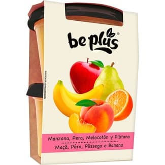 Tarrinas de manzana, pera, melocotón y plátano sin gluten desde 4 meses pack 2 envases 200 g -