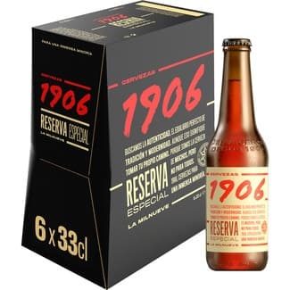 Cerveza rubia Reserva Especial pack 6 botellas 33 cl -