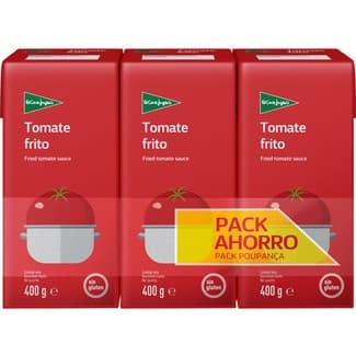 Tomate frito sin gluten pack 3 envases 400 g -