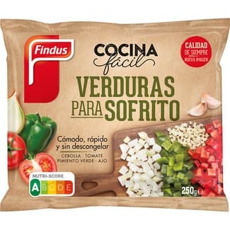 Verduras para sofrito 100% natural bolsa 250 g -