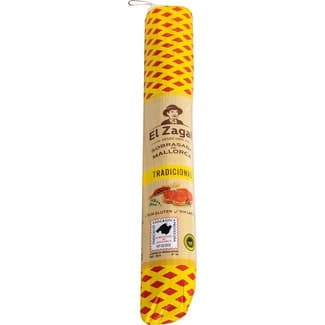 Etiqueta Oro sobrasada cular de Mallorca IGP peso aproximado pieza 1 kg -
