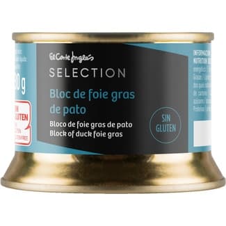 Bloc de foie gras de pato sin gluten lata 130 g -