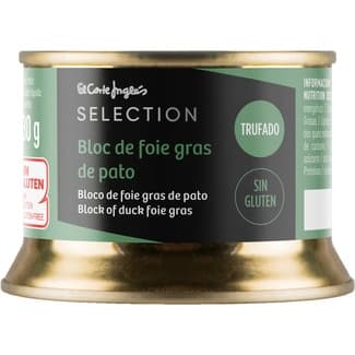 Bloc de foie gras de pato trufado sin gluten lata 130 g -