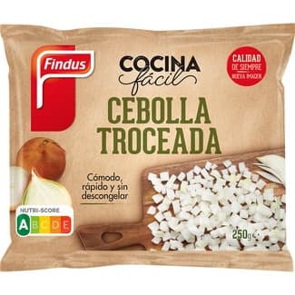 Cebolla troceada congelada 100% natural envase 250 g -