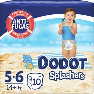 Splashers bañador desechable 14+ kg talla 5-6 paquete 10 unidades -