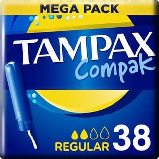 Compak tampones con aplicador regular caja 38 unidades -