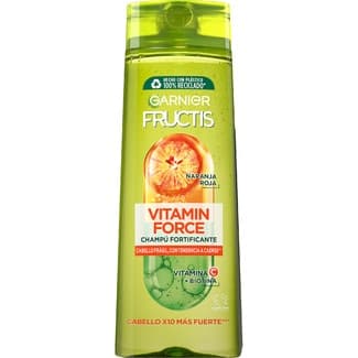 Champú fortificante Vitamin Force con vitamina C + biotina frasco 360 ml para cabello frágil con tendencia a caerse -