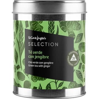 Té verde con jengibre lata 20 bolsitas pirámides -