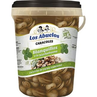 Caracoles blancos a la hierbabuena tarrina 1 kg -