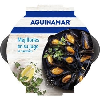 Mejillones cocidos en su jugo bandeja 500 g -