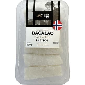 Palitos de bacalao salado bandeja 400 g -
