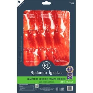 Jamón de cebo de campo ibérico 50% raza ibérica en lonchas sin gluten sin lactosa envase 120 g -