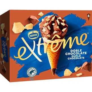 Cono de helado doble chocolate 6 unidades estuche 720 ml -
