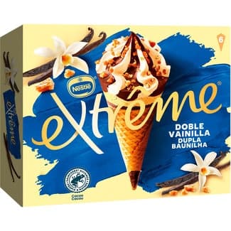Cono de helado con doble de vainilla 6 unidades estuche 720 ml -