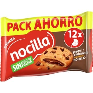 Cookies rellenas de Nocilla original sin aceite de palma 12 unidades paquete 240 g -