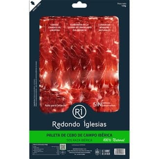 Paleta de cebo de campo ibérica 50% raza ibérica en lonchas sin gluten sin lactosa envase 120 g -