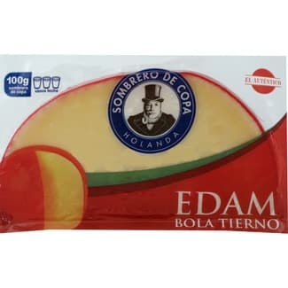 Queso holandés bola edam tierno de vaca elaborado con leche pasteurizada cuña 310 g -