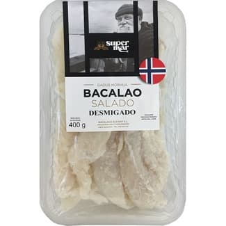Bacalao salado desmigado bandeja 400 g -