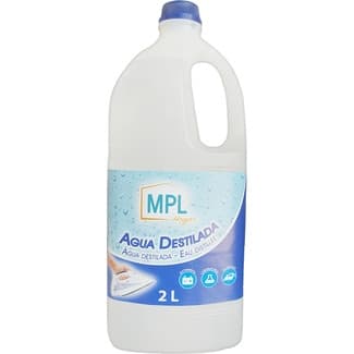 Agua destilada para automóvil, laboratorio y planchas botella 2 l -