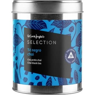 Té negro chai con especias lata 20 bolsitas pirámides -