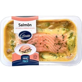 Salmón con setas y calabacín al curry bandeja 270 g -