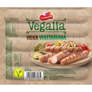 Vegalia salchichas Viena vegetarianas cocidas y ahumadas 5 piezas envase 200 g -