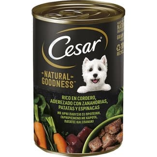 Natural Goodness comida húmeda para perros con cordero zanahorias patatas y espinacas lata 400 g -